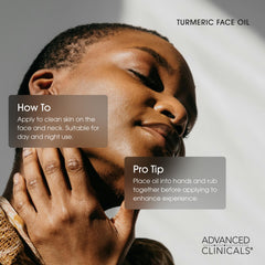 Advanced Clinicals serum on fingertips showing simple targeted application for dryness