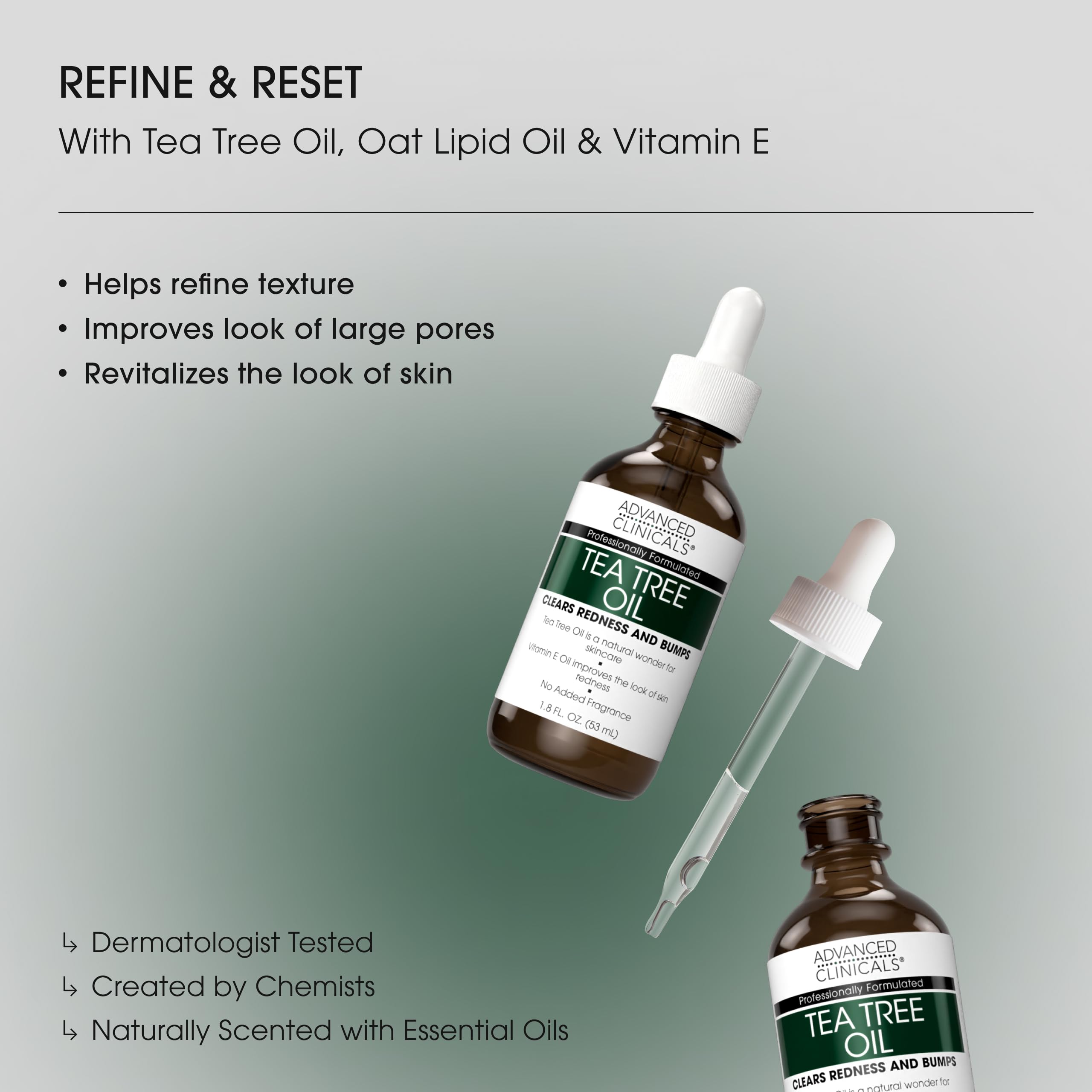 Advanced Clinicals dropper close-up delivering controlled serum dose