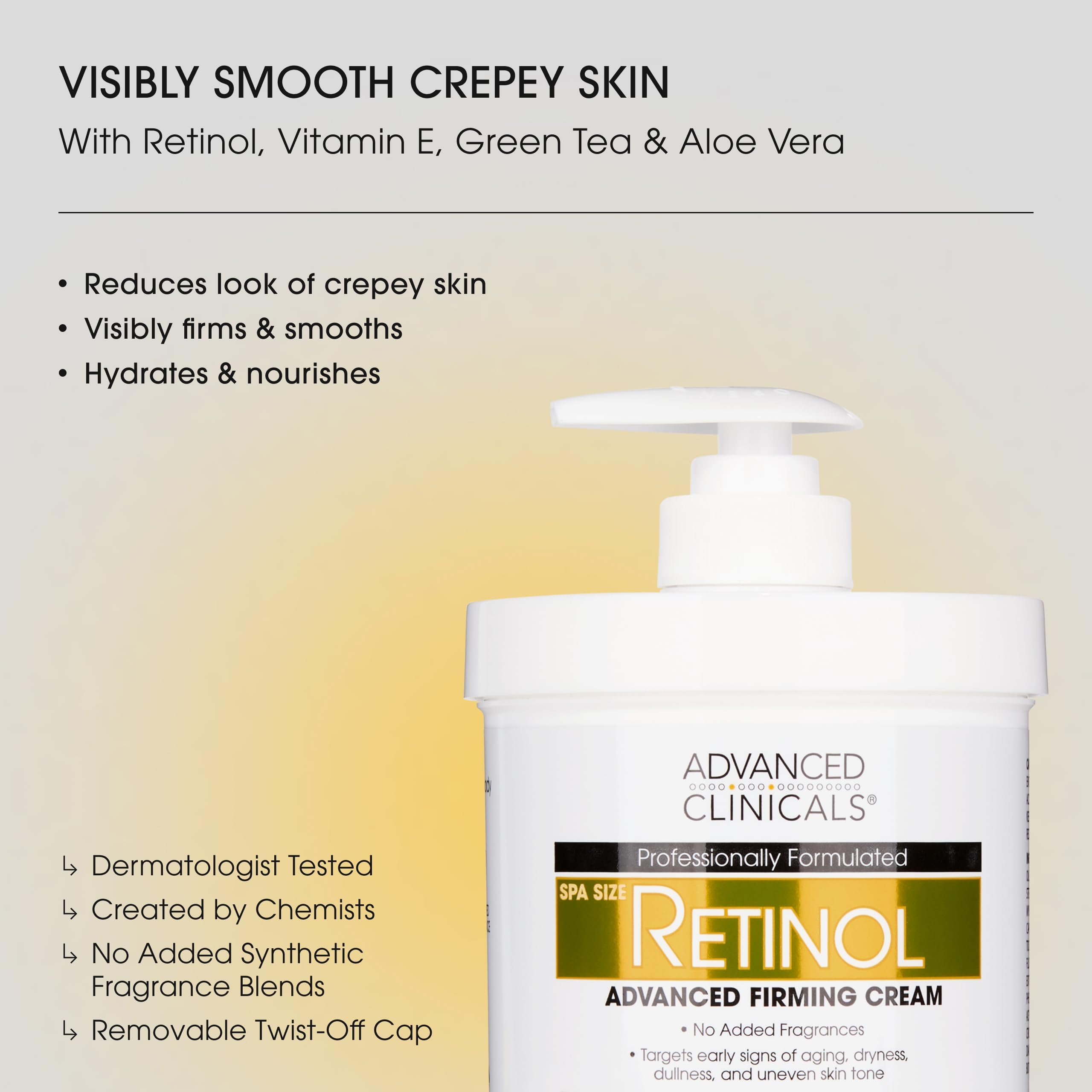 Advanced Clinicals cream texture close-up highlighting rich, non-greasy hydration