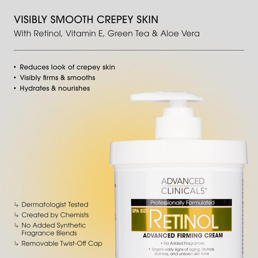 Advanced Clinicals cream texture close-up highlighting rich, non-greasy hydration