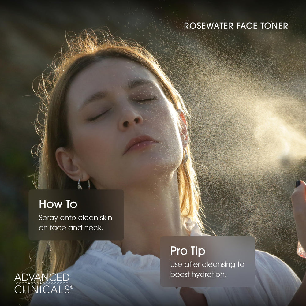 Advanced Clinicals texture droplet on skin showing lightweight, non-greasy hydration