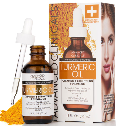 Advanced Clinicals front bottle showing sleek face oil packaging and hydration benefit