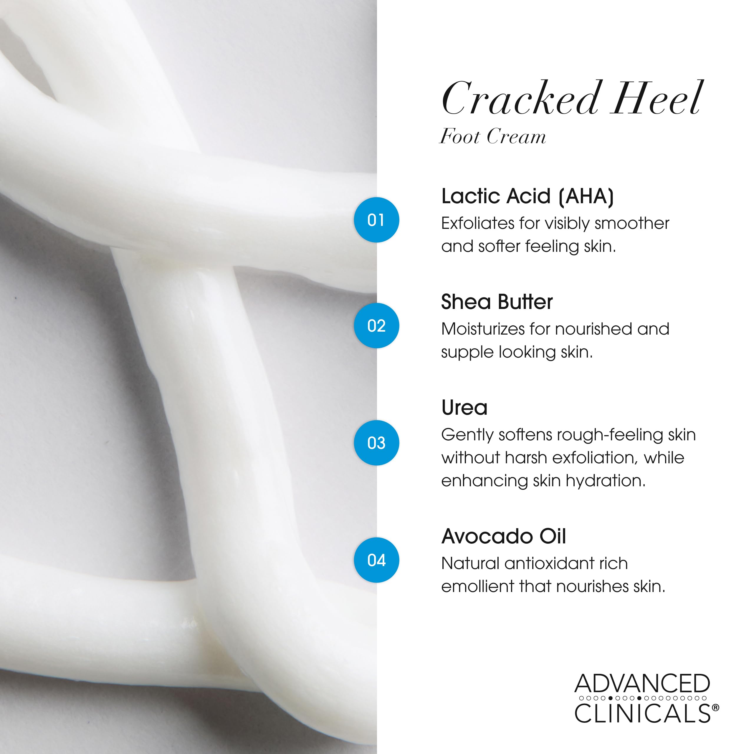 Advanced Clinicals cream used with cotton socks overnight for intensive hydration
