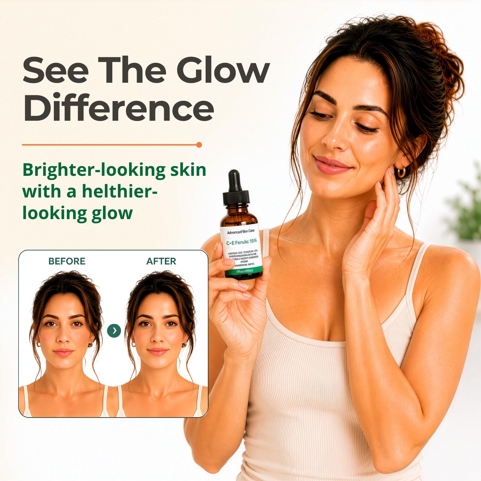 Advanced Skin Care 2oz bottle in hand to show true size and travel-friendly benefit