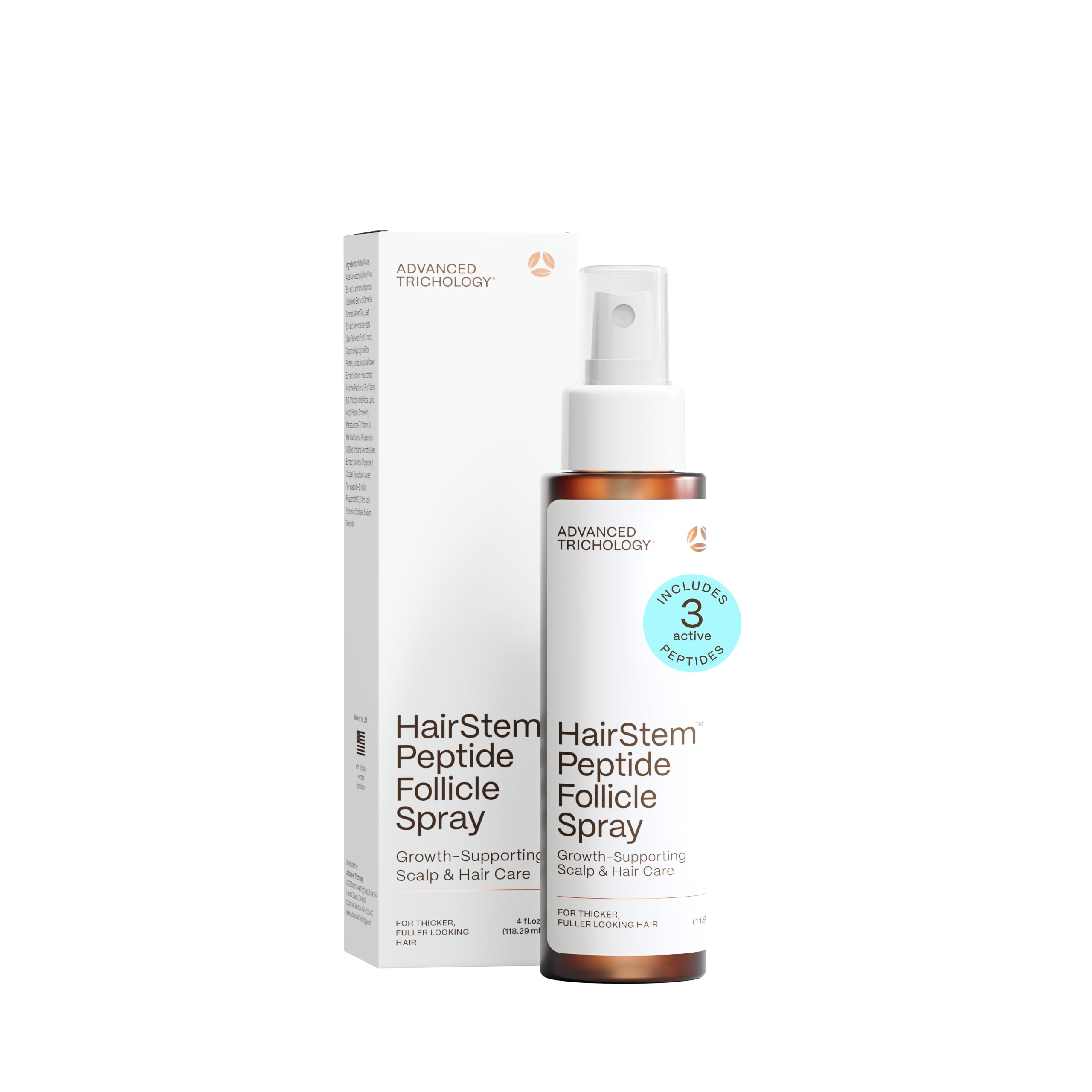 Advanced Trichology front packaging showing sleek bottle and brand clarity for easy identification