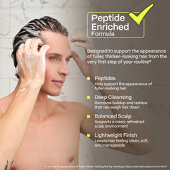 Advanced Trichology creamy lather texture demonstrating gentle cleanse benefit