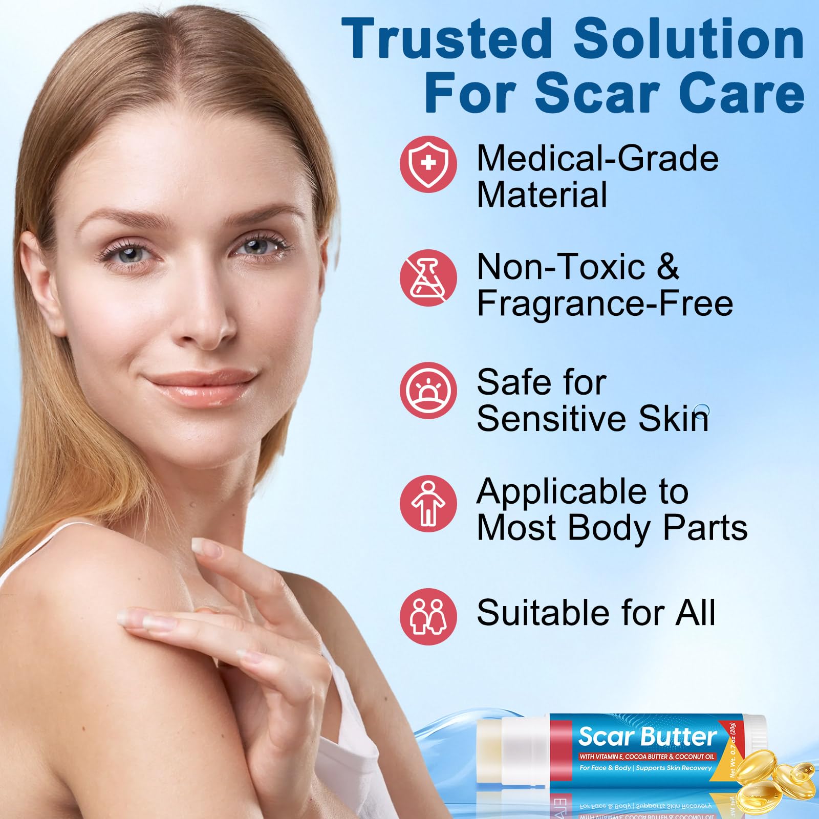 aebefbaw scar butter stick creamy texture closeup illustrating quick absorption benefit