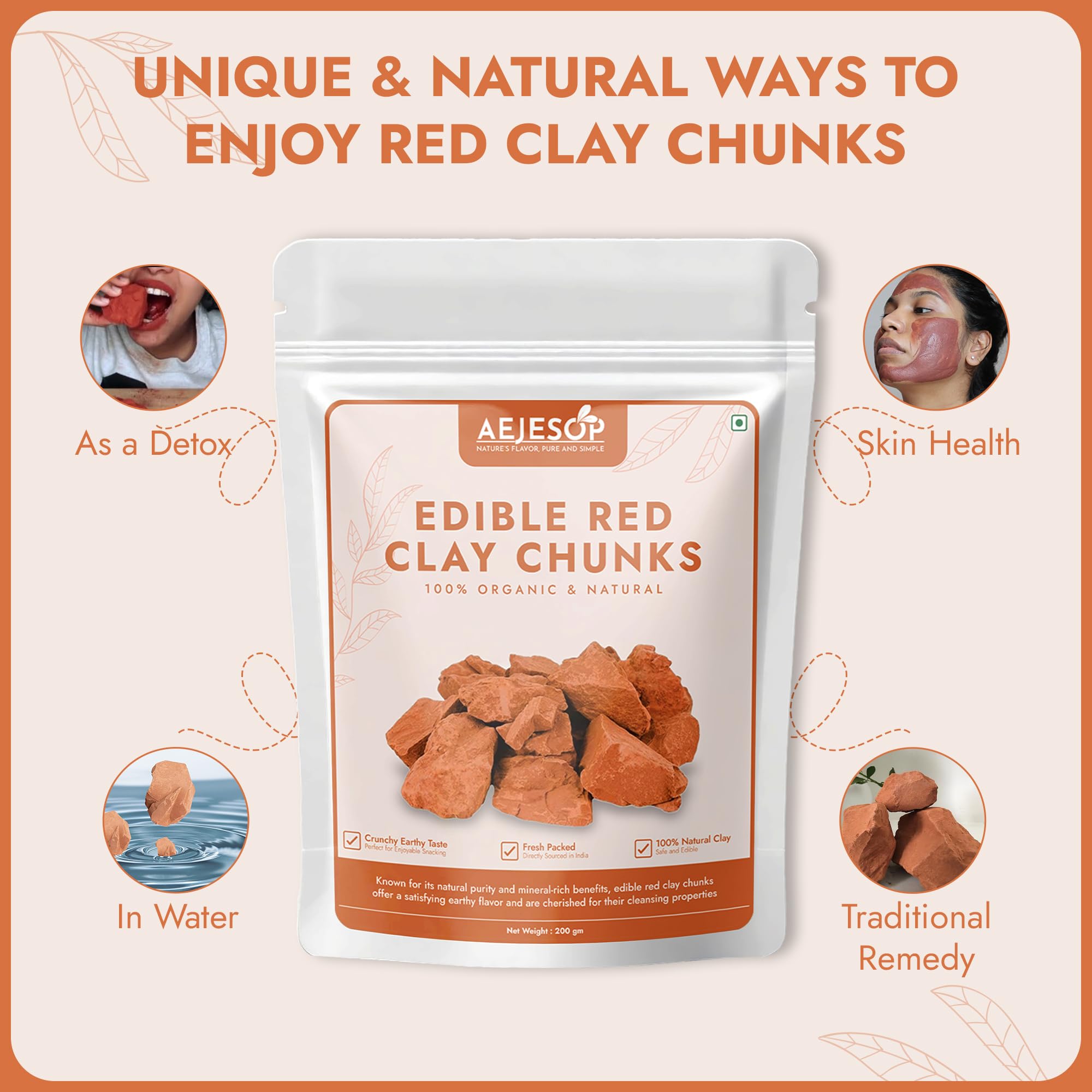 AEJESOP 200g clay next to common items showing compact 7oz size