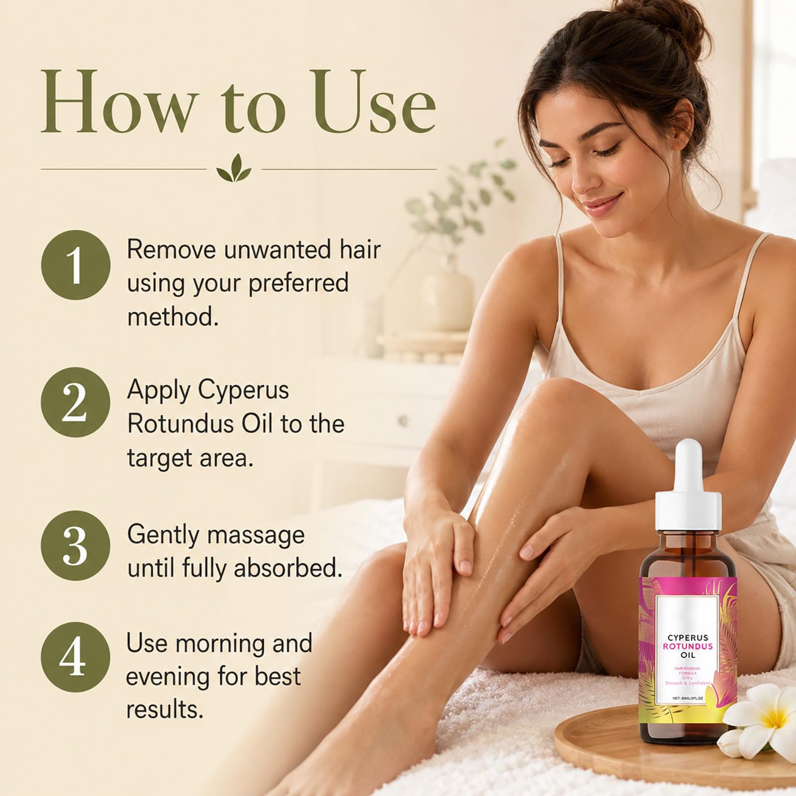 Aerifia being applied to legs for post-removal soothing benefit