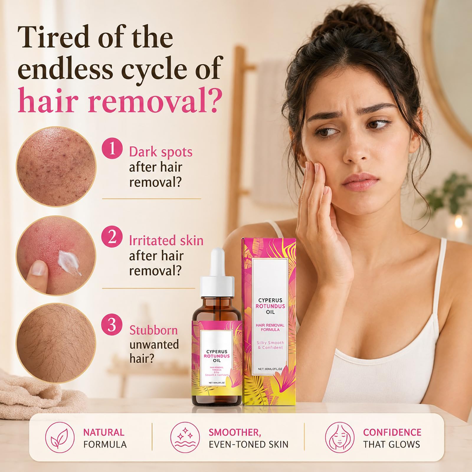 Aerifia bottle on bathroom shelf for easy everyday aftercare