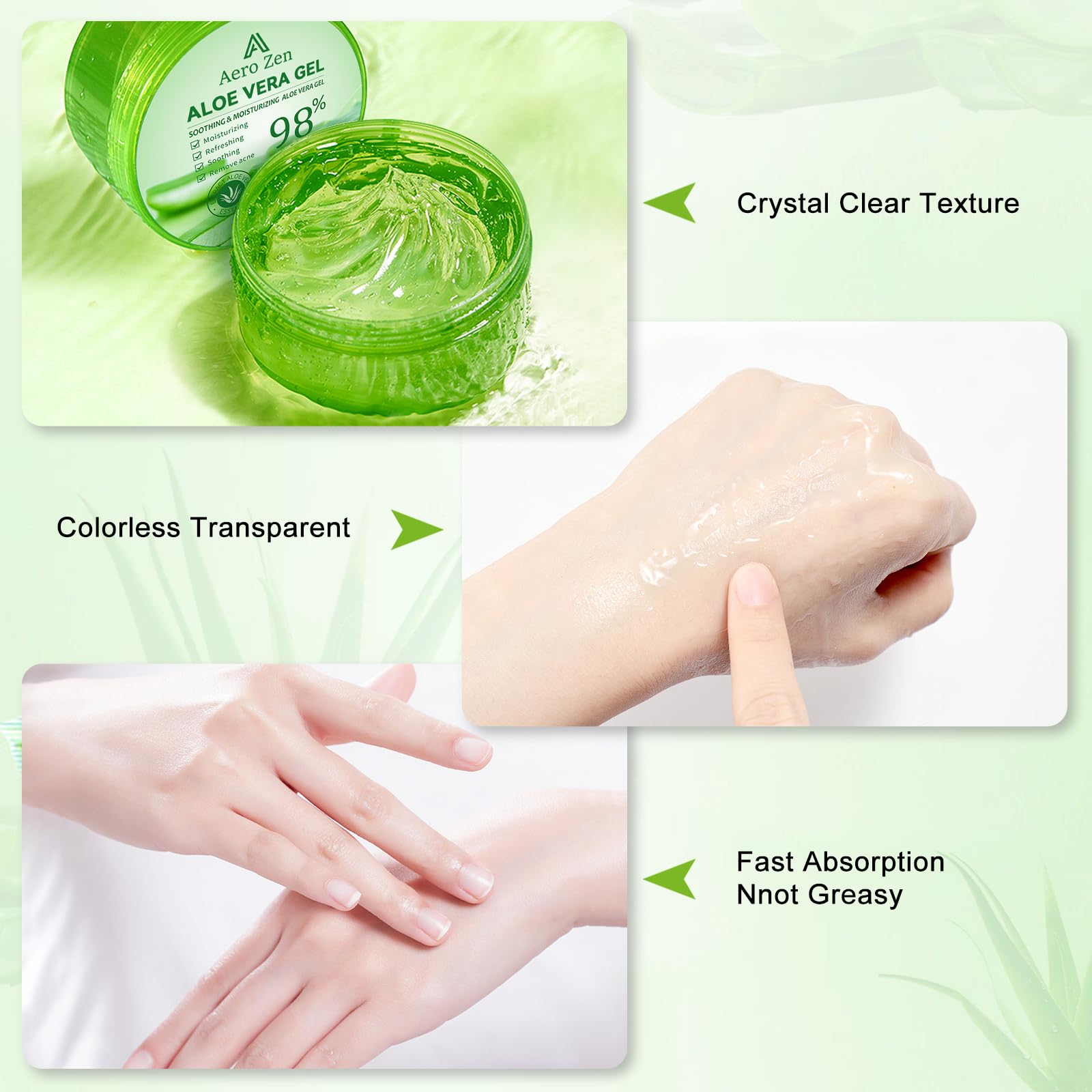 Aero Zen applied to cheek demonstrating soothing and calming relief