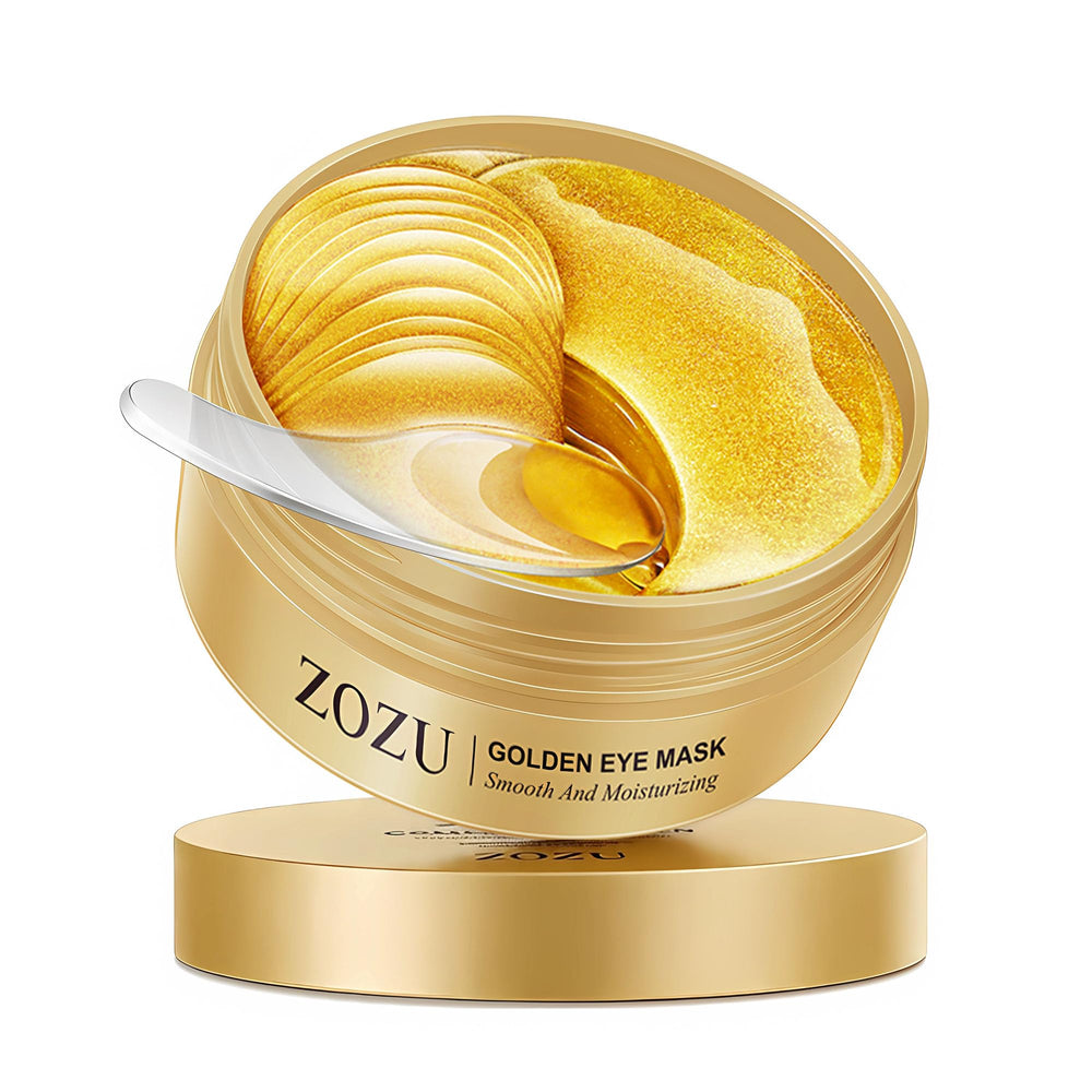 Aero Zen front packaging showing 60 gold under eye masks and benefits