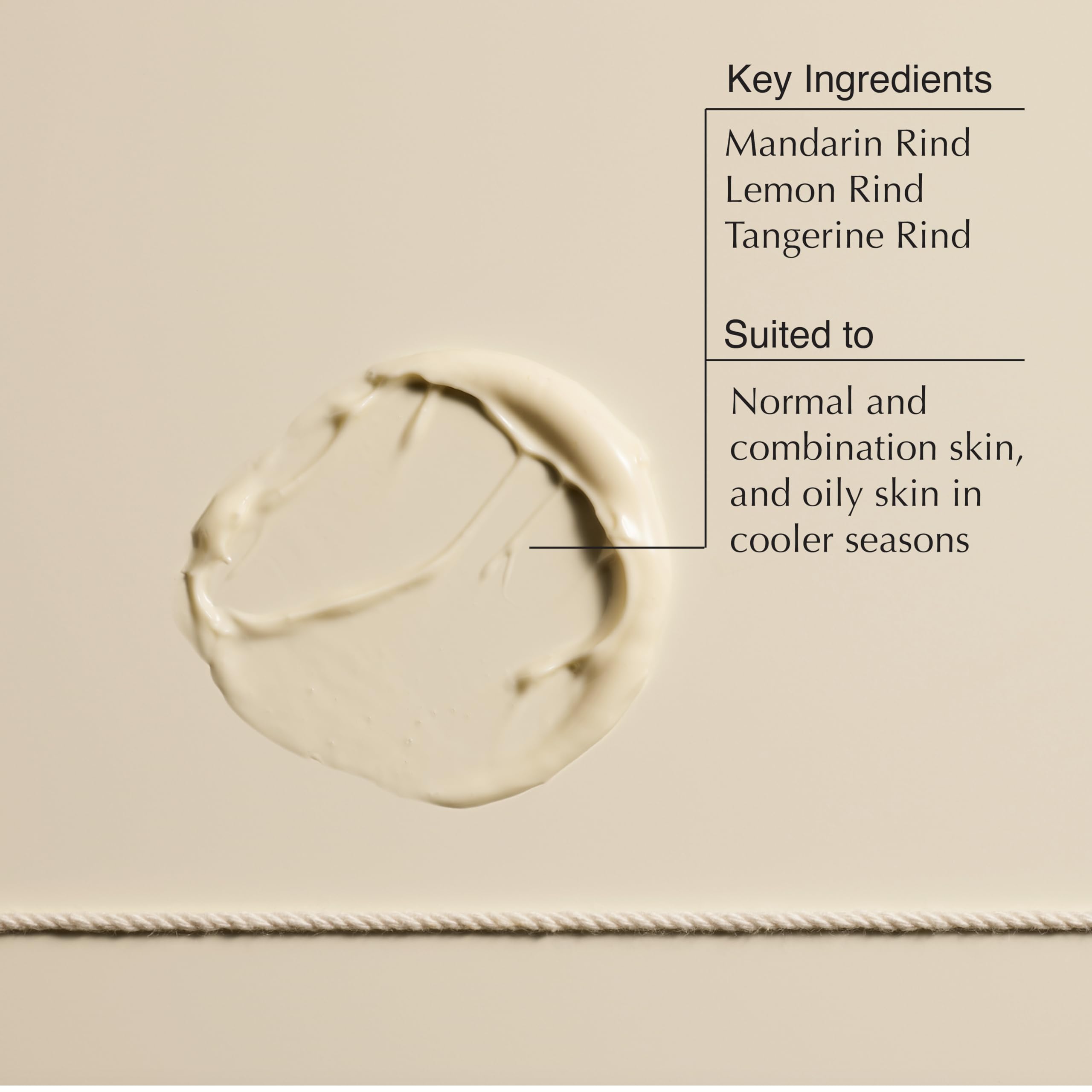 Aesop mandarin cream open jar on palm showing easy pickup and fast absorption