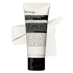 Aesop tube front view showing product and ingredients benefits
