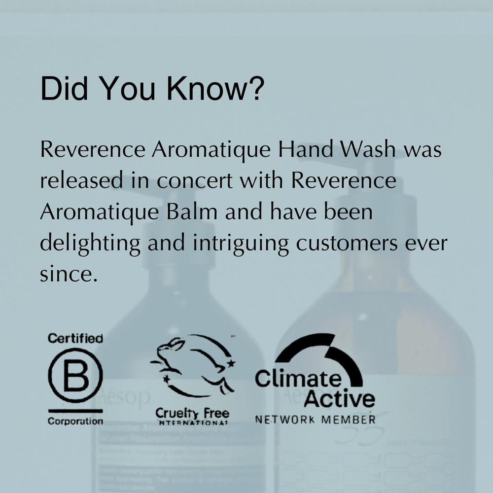 Aesop ingredients label showing vetiver, petitgrain and bergamot for ingredient transparency