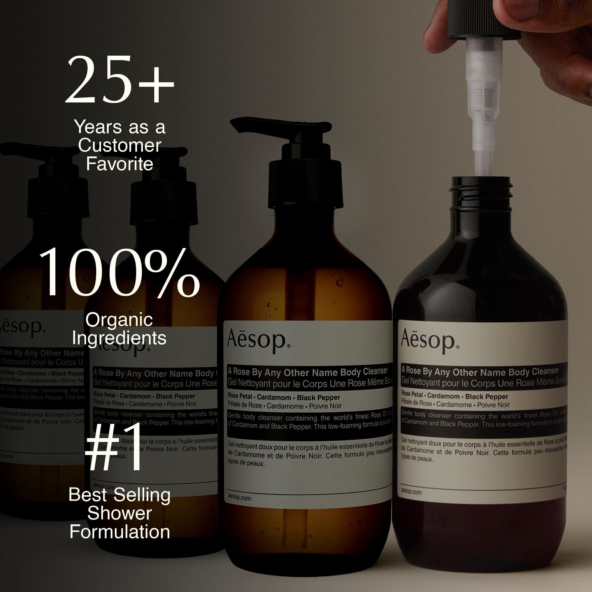 Gel texture close-up of Aesop cleanser showing gentle lathering benefit