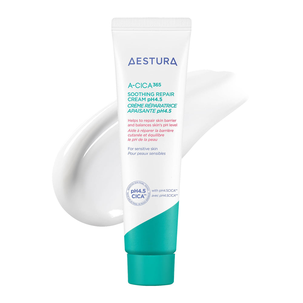 AESTURA A-CICA365 tube front view showing calming gel cream benefits