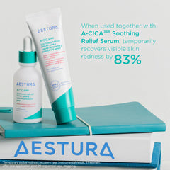AESTURA A-CICA365 on bathroom shelf lifestyle shot showing daily routine integration