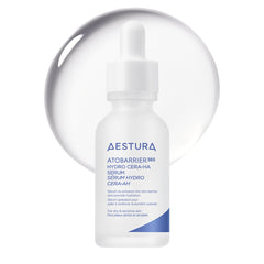 AESTURA front bottle showing serum packaging and barrier-repair benefit