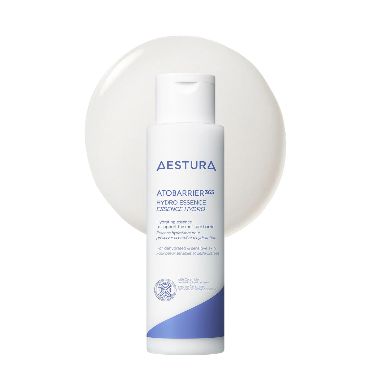 AESTURA front packaging showing the 200ml bottle and label benefits