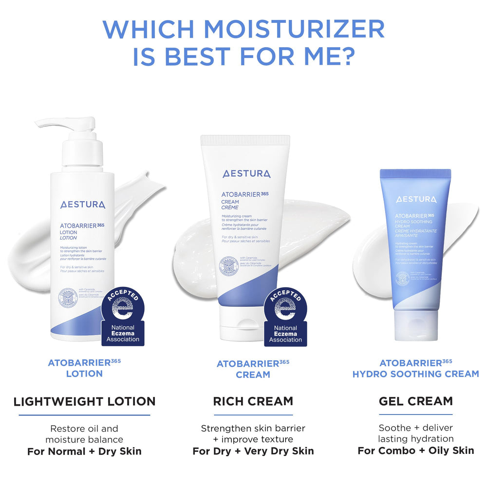 AESTURA product label and ingredients panel showing gentle formulation