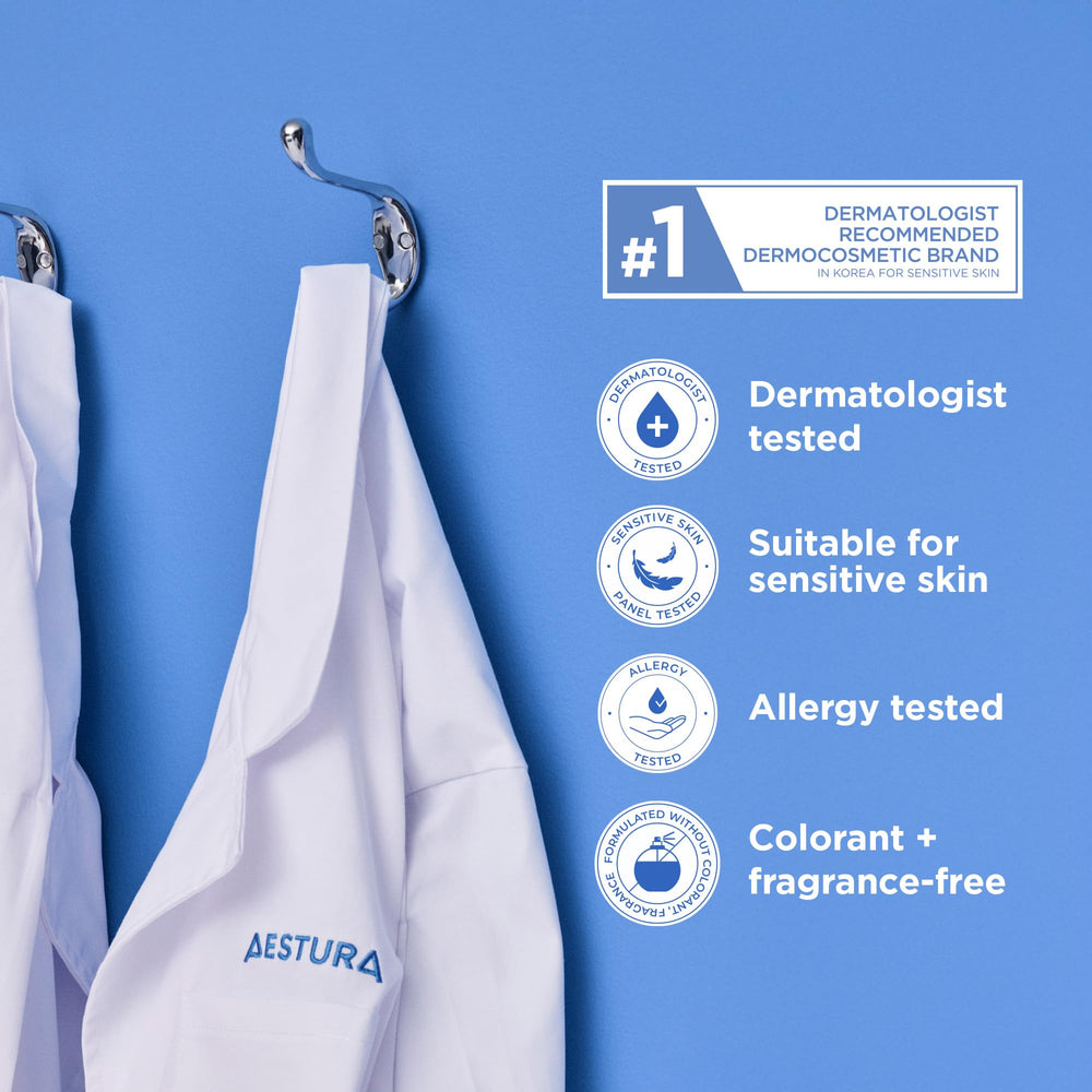 AESTURA product in a minimalist setting showcasing gentle, everyday benefits