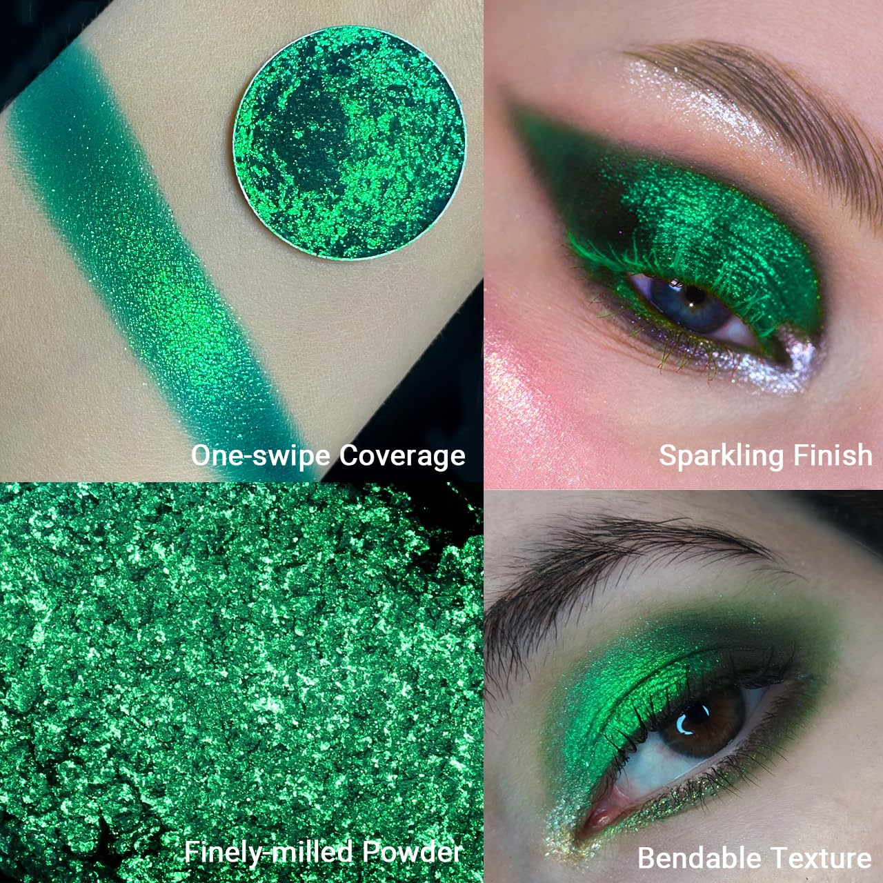 Afflano fingertip application pressing pigment for intense mirror-like color