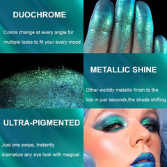 Afflano applied on eyelid closeup demonstrating luminous dimension benefit