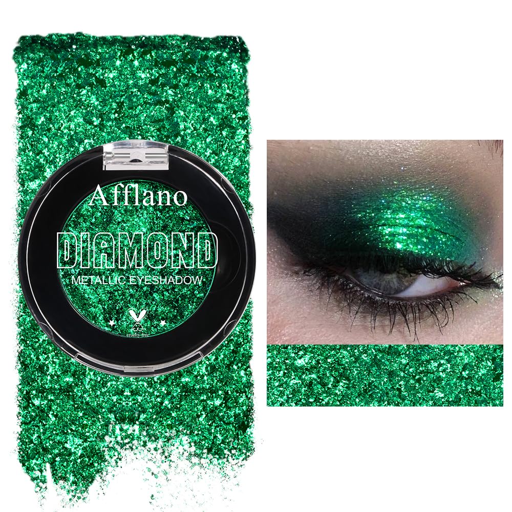 Afflano front pan showing vivid emerald green with metallic shine for bold looks
