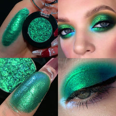 Afflano arm swatches showing buildable green shades and reflective shift