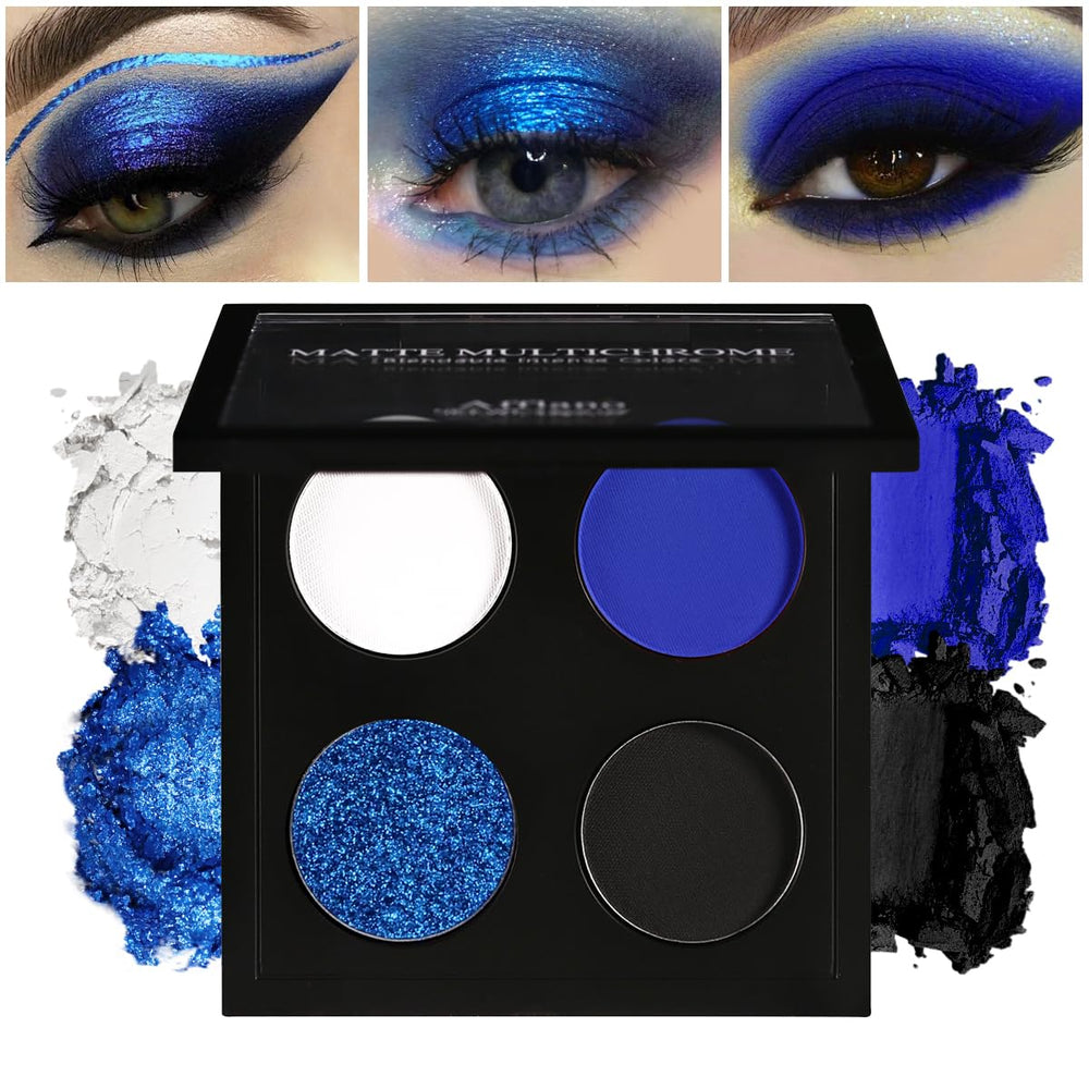 Afflano nighttime lifestyle look with blue shimmer suitable for parties and events