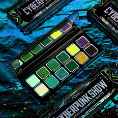 Afflano open palette flatlay showing all shades for quick shade selection