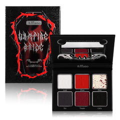 Afflano palette front packaging showing six gothic shades and compact design benefit