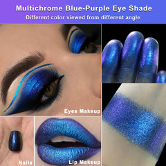 Afflano royal blue swatch on arm demonstrating rich pigment and one‑swipe payoff