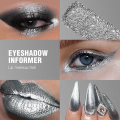 Afflano arm swatch on light skin displaying intense metallic payoff