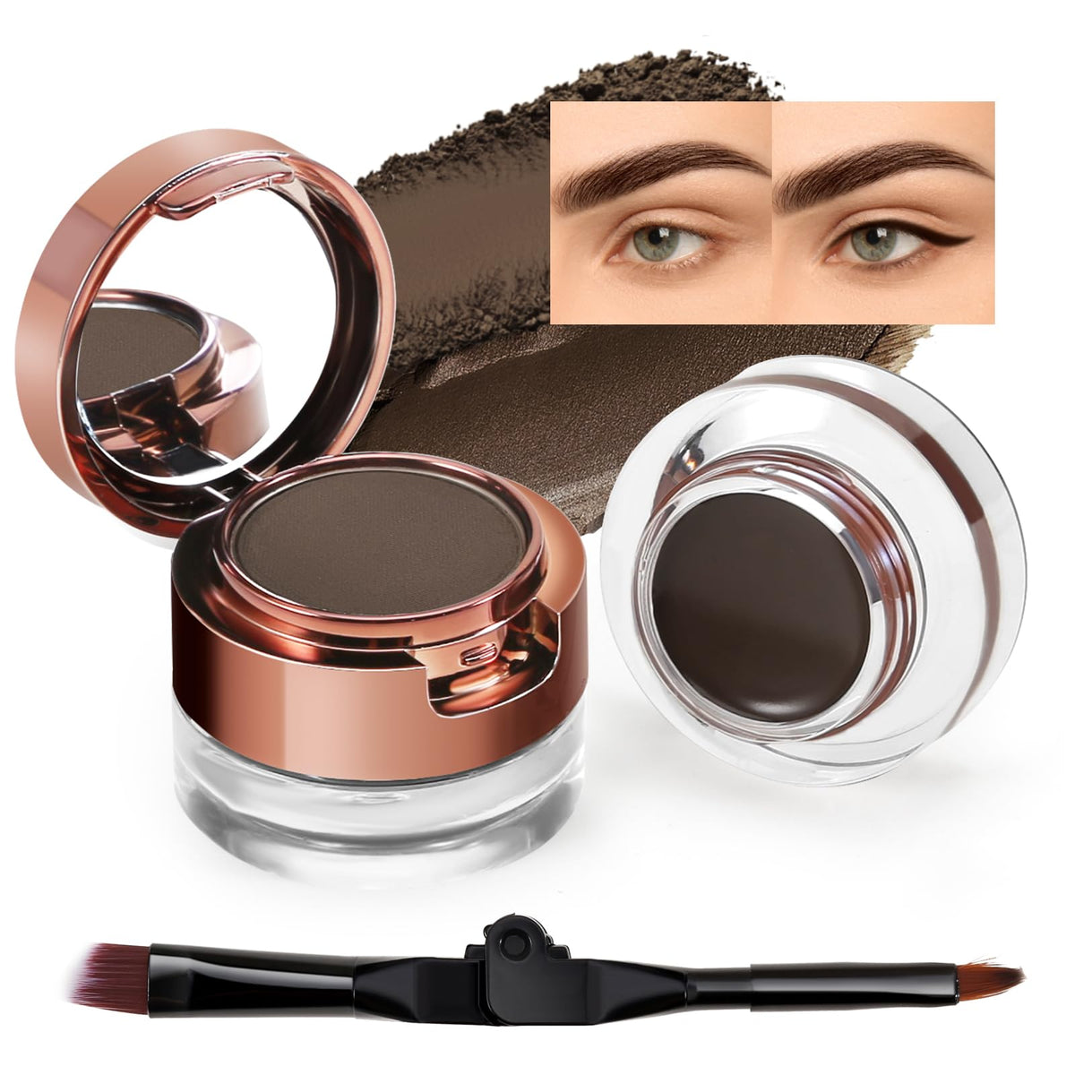 AFGHOUZ compact front view showing kit and mirror for quick touchups