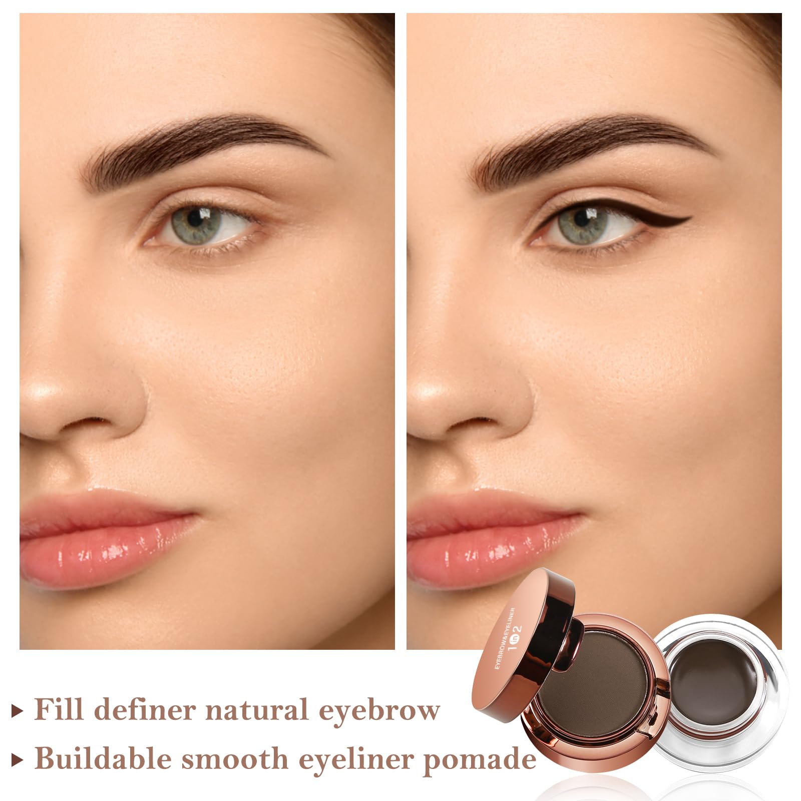 AFGHOUZ gel liner stroke swatch showing intense pigment for crisp lines