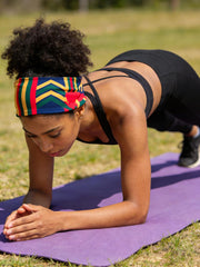 Afibi fabric texture detail showing soft stretch and sweat-wicking benefit