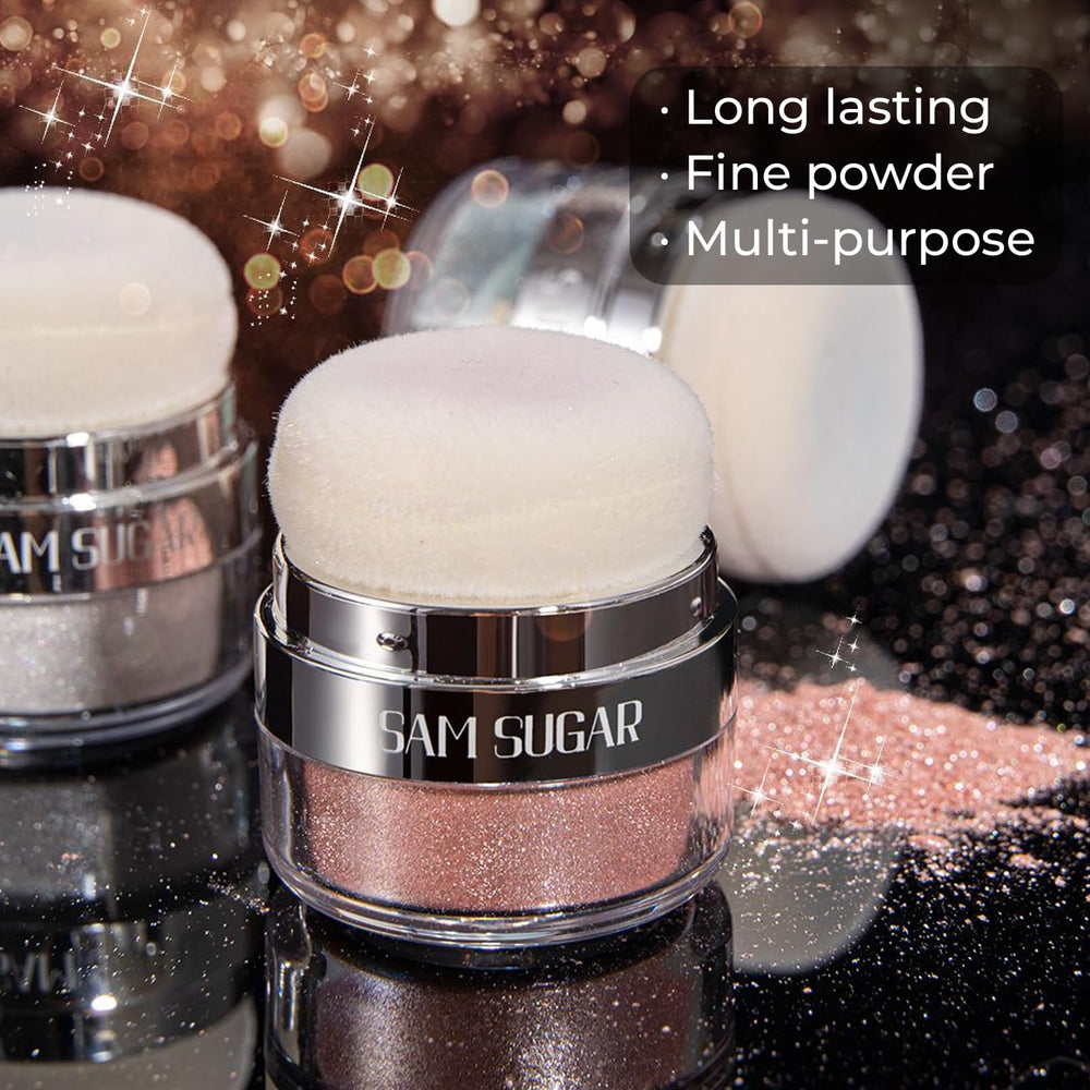 afmicat glitter on hair part for illuminated strands and festival-ready shine