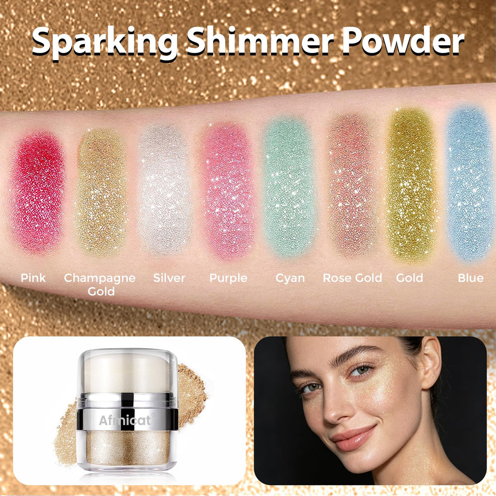 afmicat arm swatch displaying buildable champagne gold shimmer