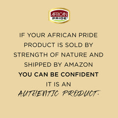 African Pride on bathroom shelf in lifestyle styling scene