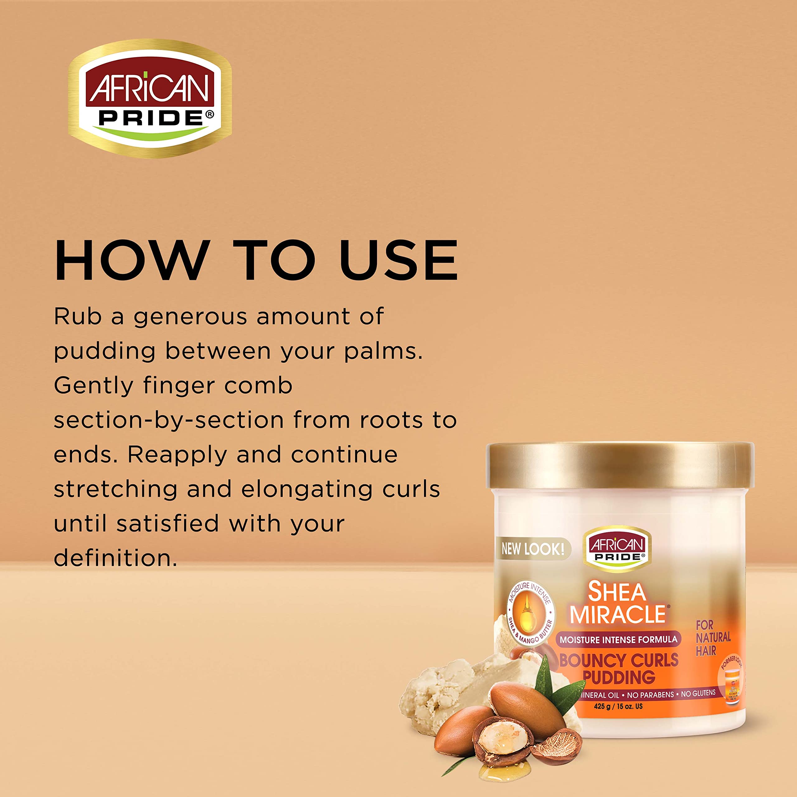 African Pride pudding texture close-up showing creamy consistency for smooth application