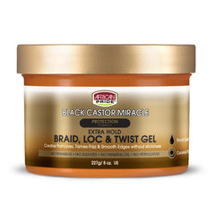 African Pride front jar showing product and label, highlights long-lasting hold