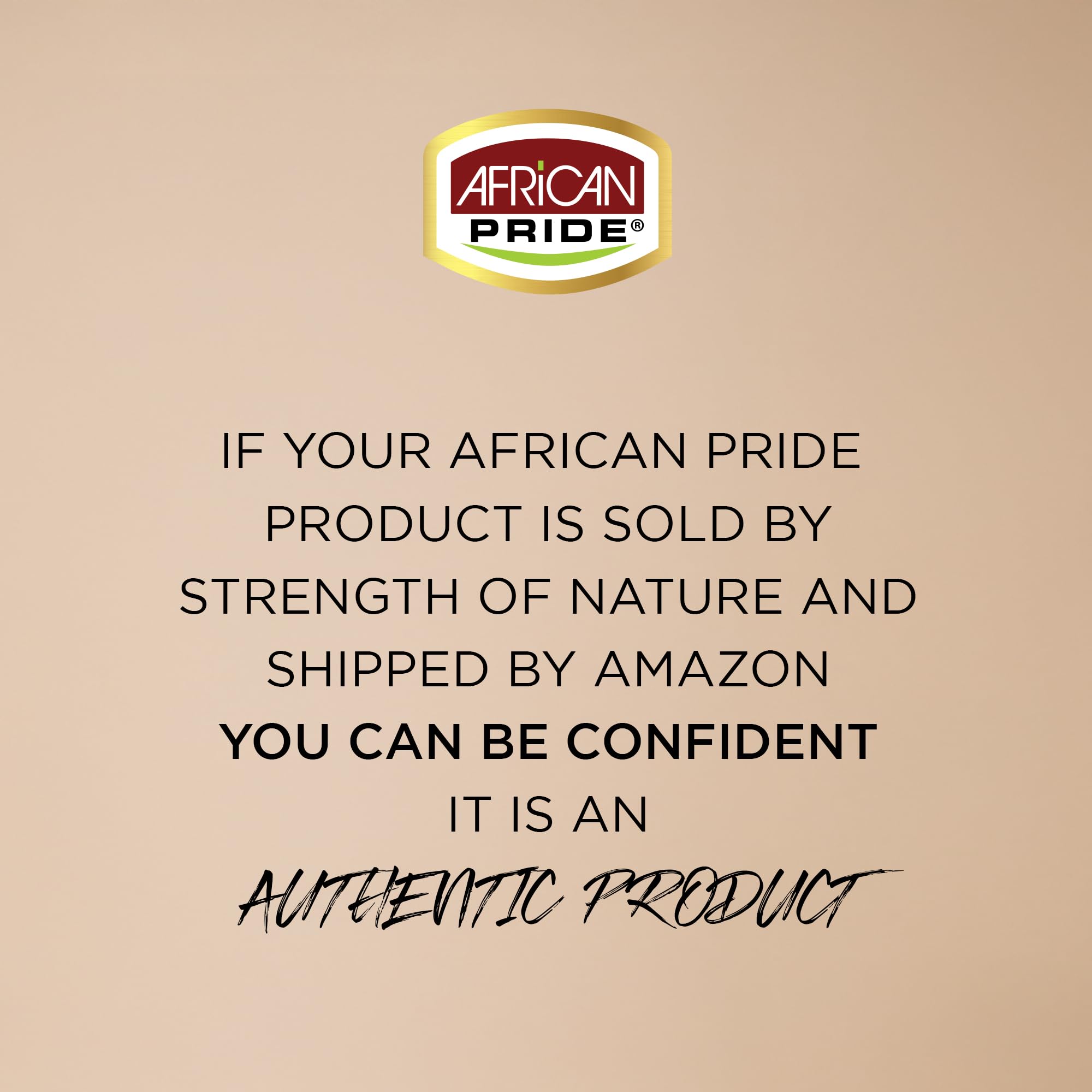 African Pride bottle staged on bathroom shelf for daily routine