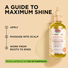 African Pride oil smoothed on hair ends for shine and softness