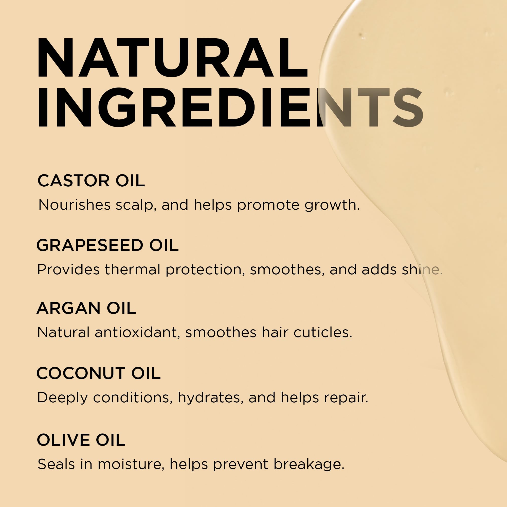 African Pride oil texture close-up showing lightweight absorption