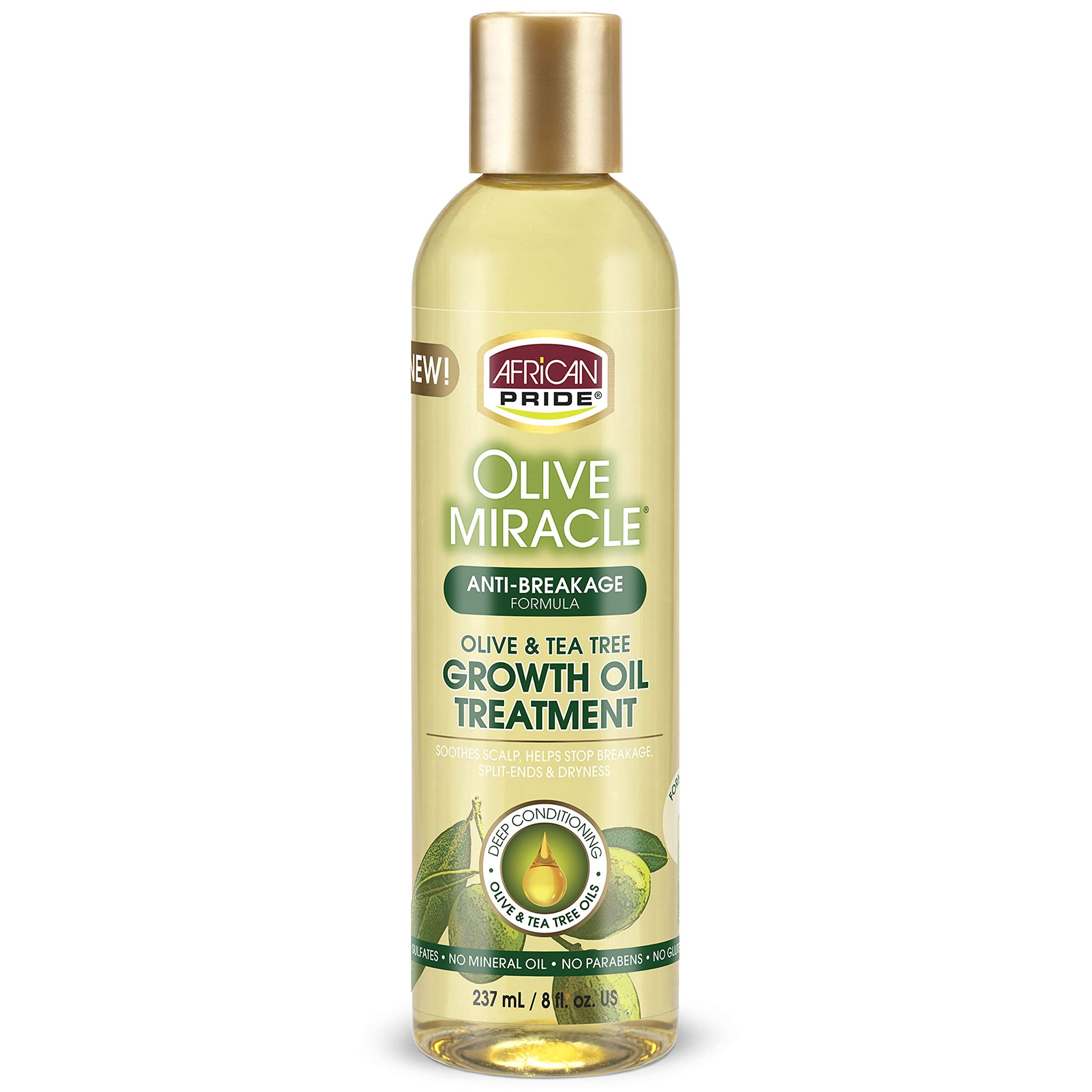 African Pride oil being applied to hair ends to reduce breakage and add shine