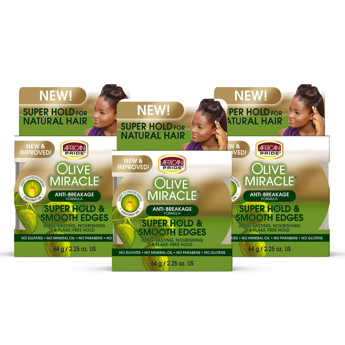 African Pride front label showing product name and benefit