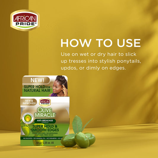 African Pride open jar texture highlighting creamy drip-free gel