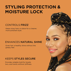African Pride open jar texture close-up highlighting smooth non-flaking gel